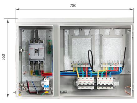 Zhejiang type stainless steel three-phase two-position meter box