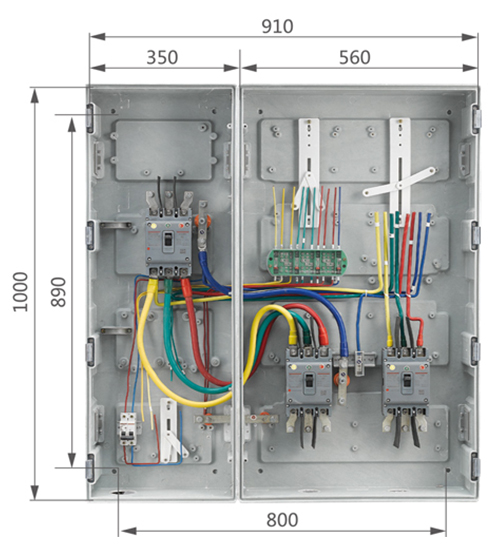 TY-SXS3-2A Model and Installation Dimensions
