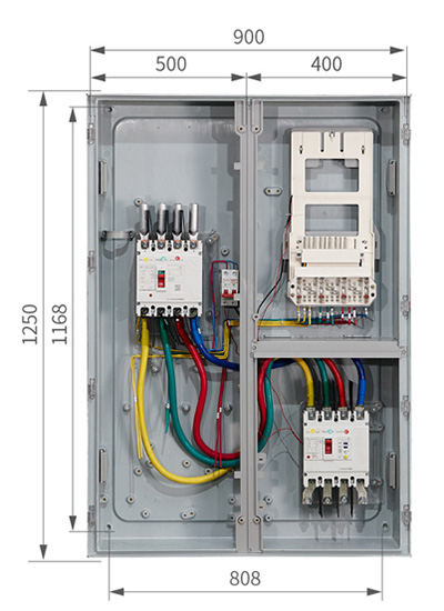 TY-SXS3-1B-FJ Meter Box Installation Dimension Diagram