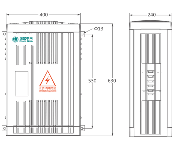 TY-DFW-4A Appearance and installation dimensions