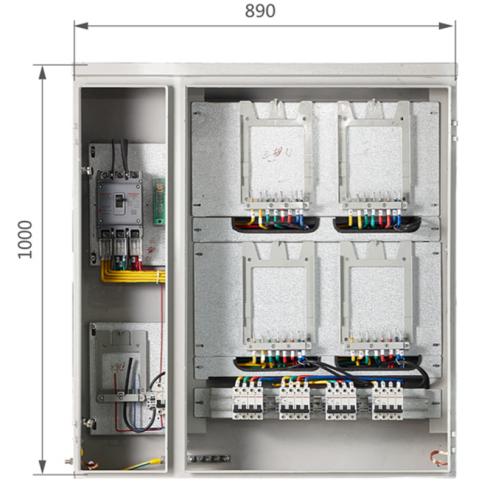 Zhejiang type stainless steel three-phase four-meter box