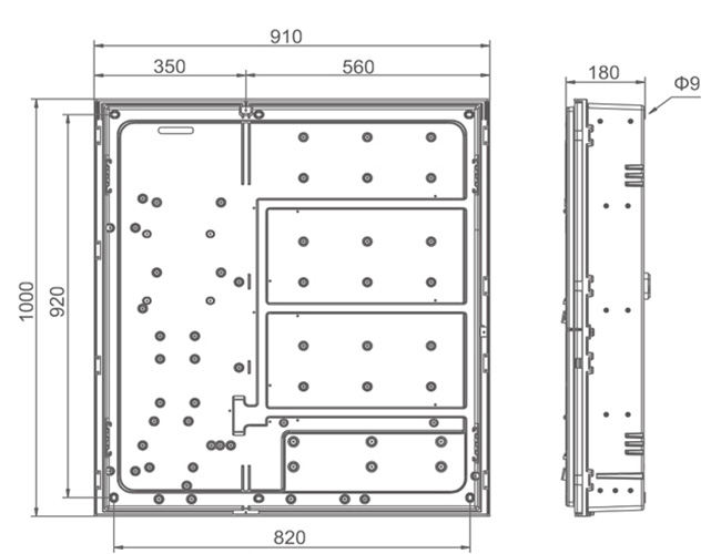 TY-SXS3-2A-FJ Meter Box Installation Dimension Diagram