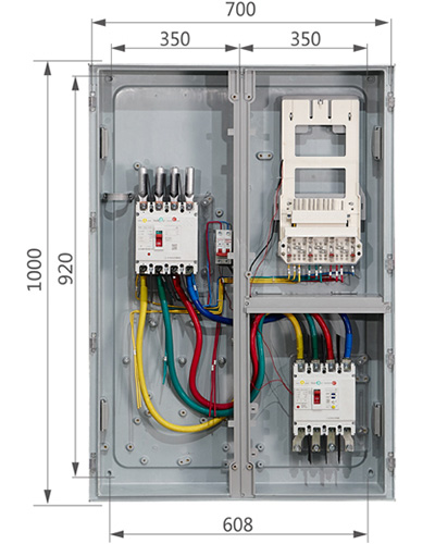 TY-SXS3-1A-FJ Meter Box Installation Dimension Diagram