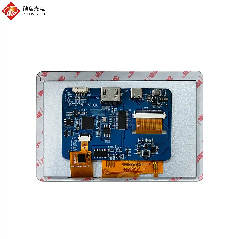 Custom 5 inch HDMI 800×480 IPS TFT LCD Module With driver board and CTP Suppliers, Factory