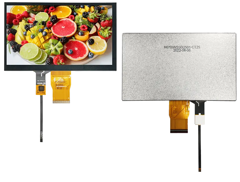 Capacitive touch TFT LCD with cover glass