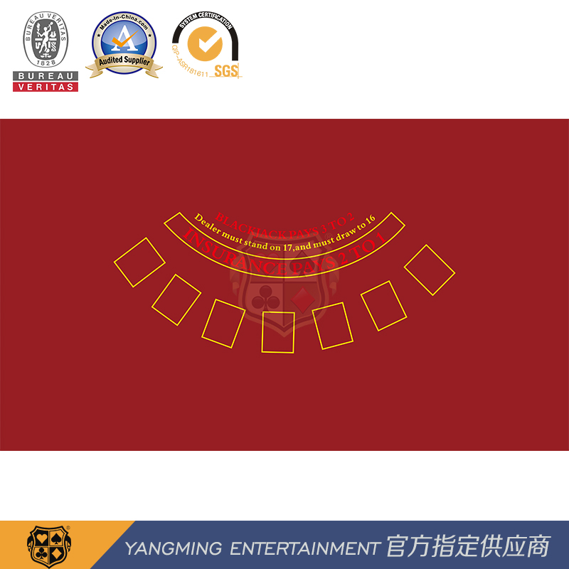 International Standard Casino Black Jack 7 Cards Manufacturers Customized Game Waterproof Layout