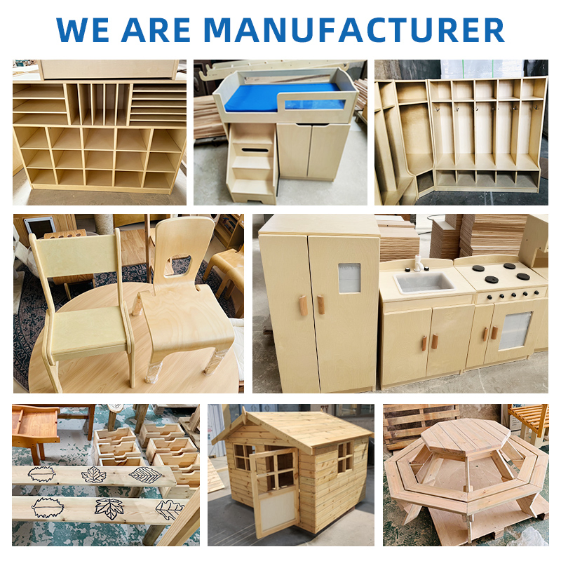 Natural Wood Montessori Environment Layout for Preschool Education Centers