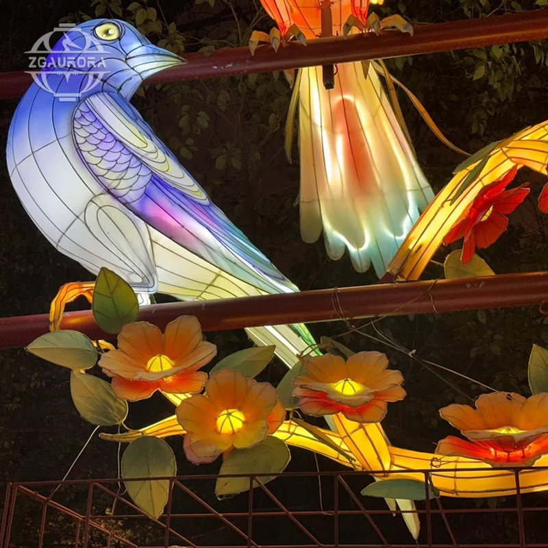 Bird and Flower Lanterns Decoration for Park