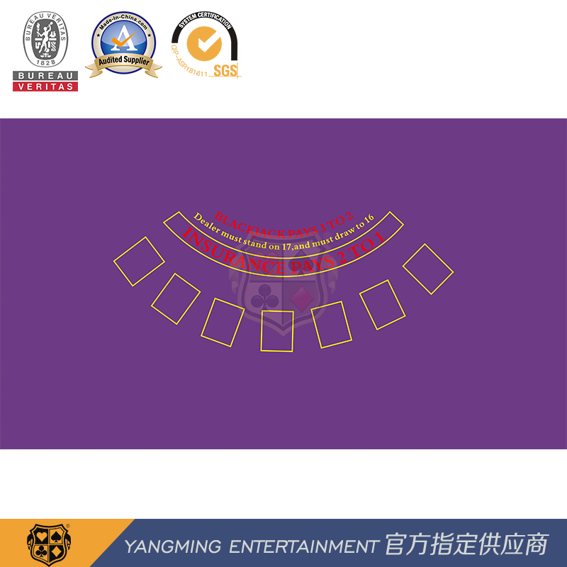 International Standard Casino Black Jack 7 Cards Manufacturers Customized Game Waterproof Layout