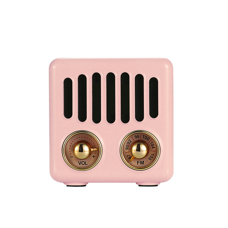 American-Style Retro Bt Speaker Mini Speaker FM Radio Music Stereo Player