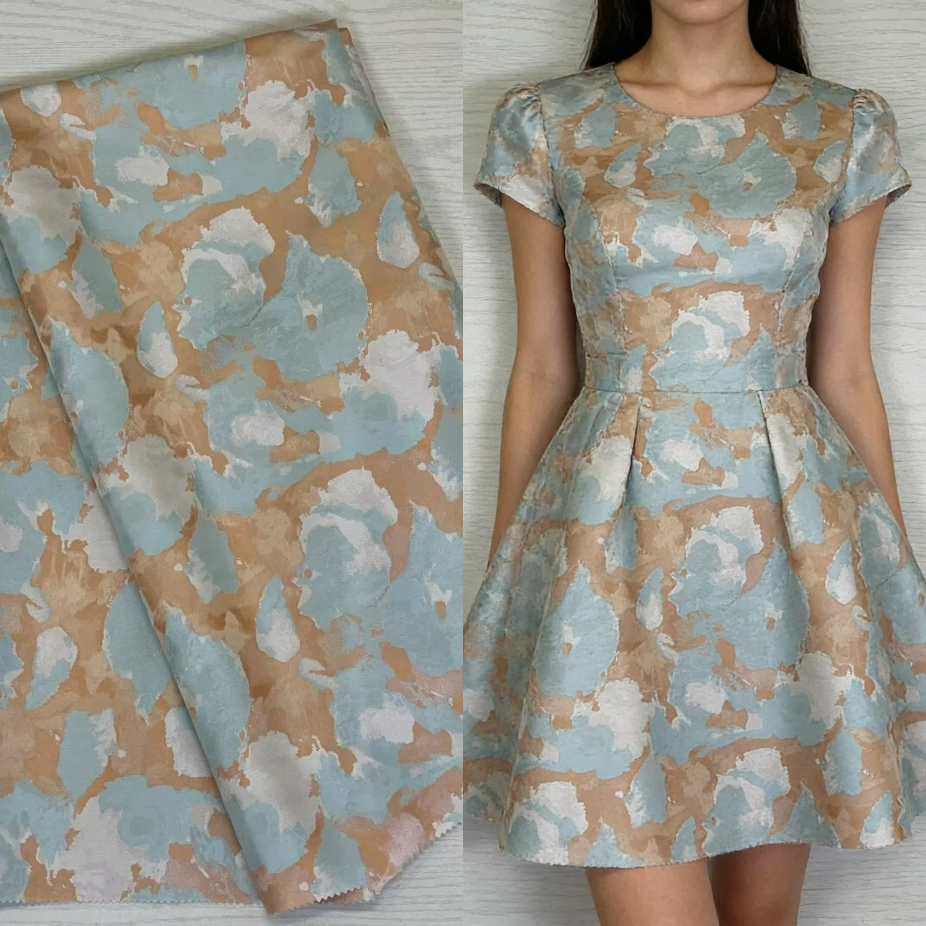 Trendy Retro Style! 2026 Abstract Camouflage Texture Polyester Fabric, Multi-Color Options for Fashionable Outfit Decoration.