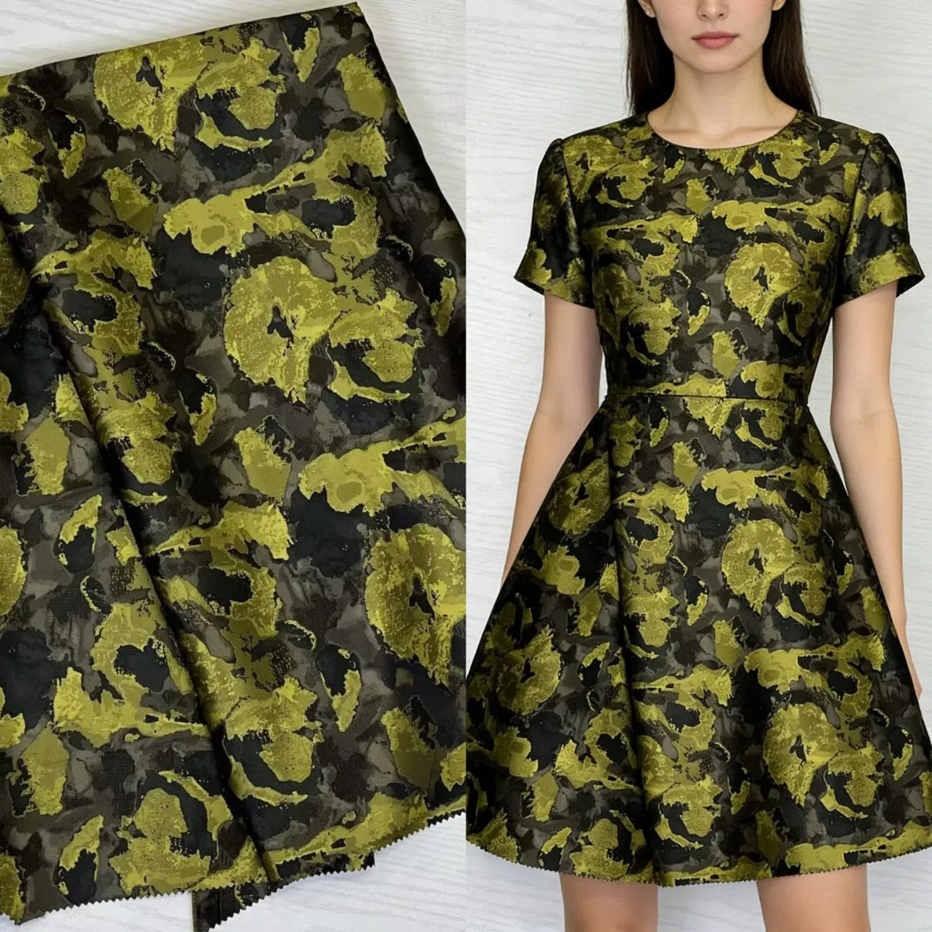 Trendy Retro Style! 2026 Abstract Camouflage Texture Polyester Fabric, Multi-Color Options for Fashionable Outfit Decoration.