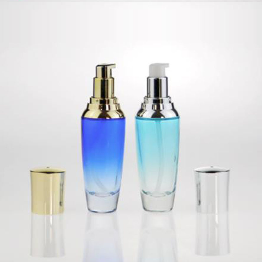 New Concept Skin Care Containers Sets Gradient Cosmetic Glass Bottle and Jar