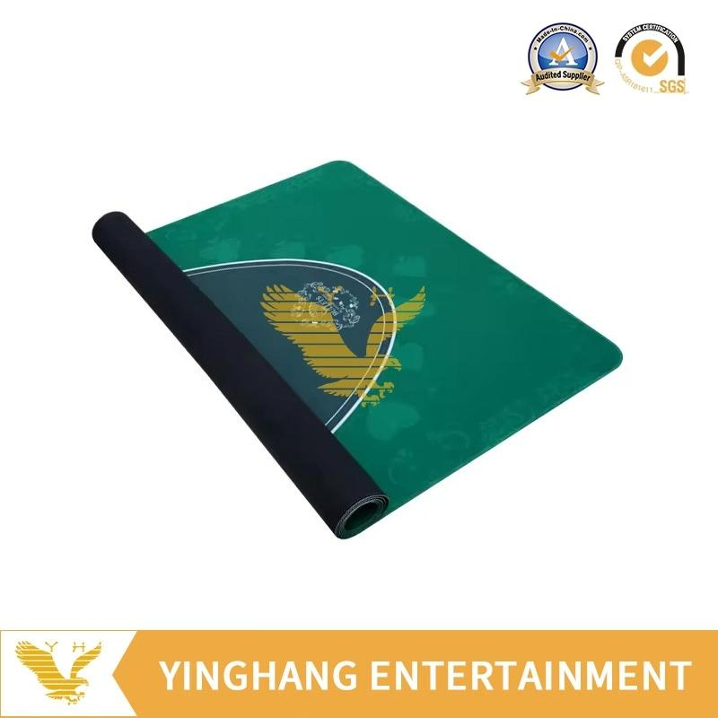 Yh Easy to Carry Blackjack Poker Layout Rubber Mat Casino Simple Poker Table Top