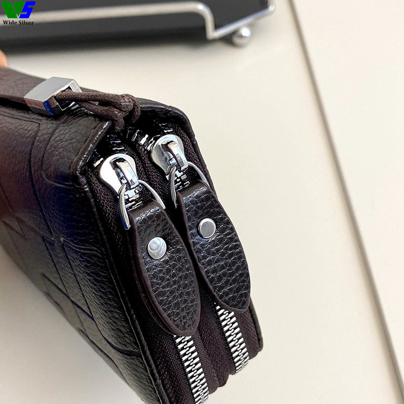 Wide Silver New Product Unique Simple Carteiras Masculina De Couro Original 2023