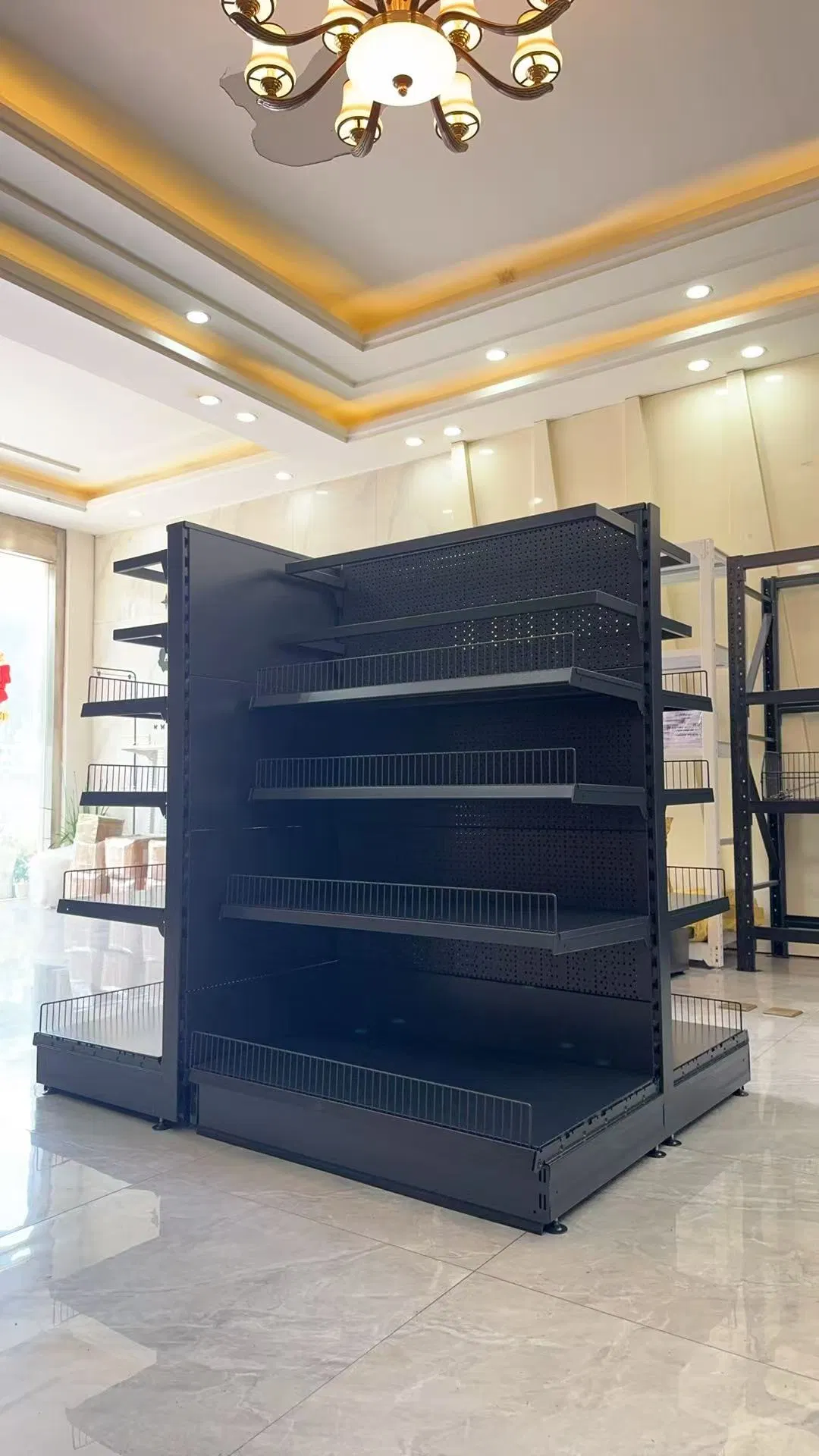 Factory High Quality Supermarket Retail Gondola Shelving Tego Metal Display Stand