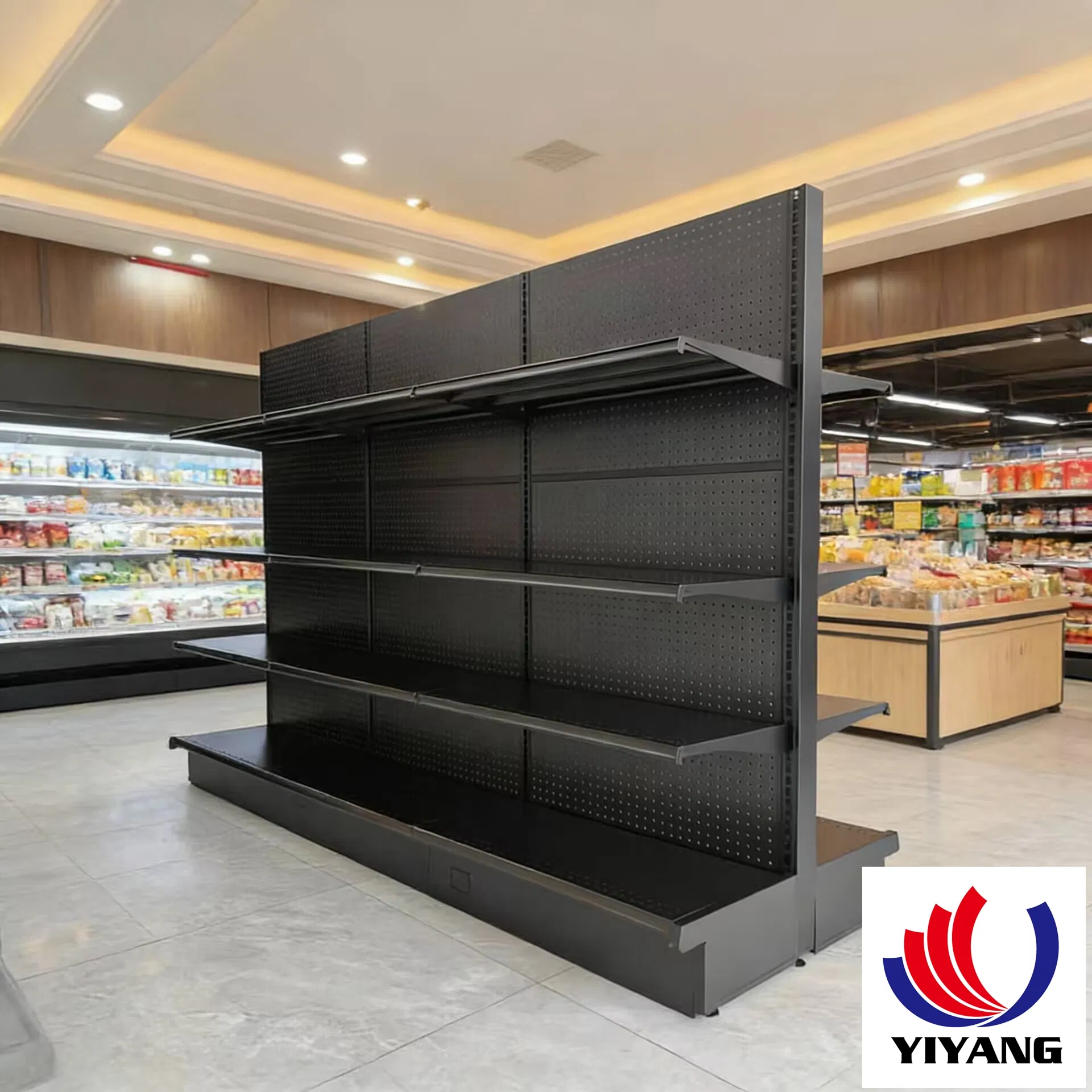 Modern Powder Coated Snack Display Shelf for Versatile Storage Solutions