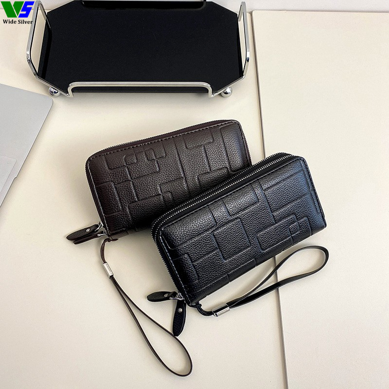 Wide Silver New Product Unique Simple Carteiras Masculina De Couro Original 2023