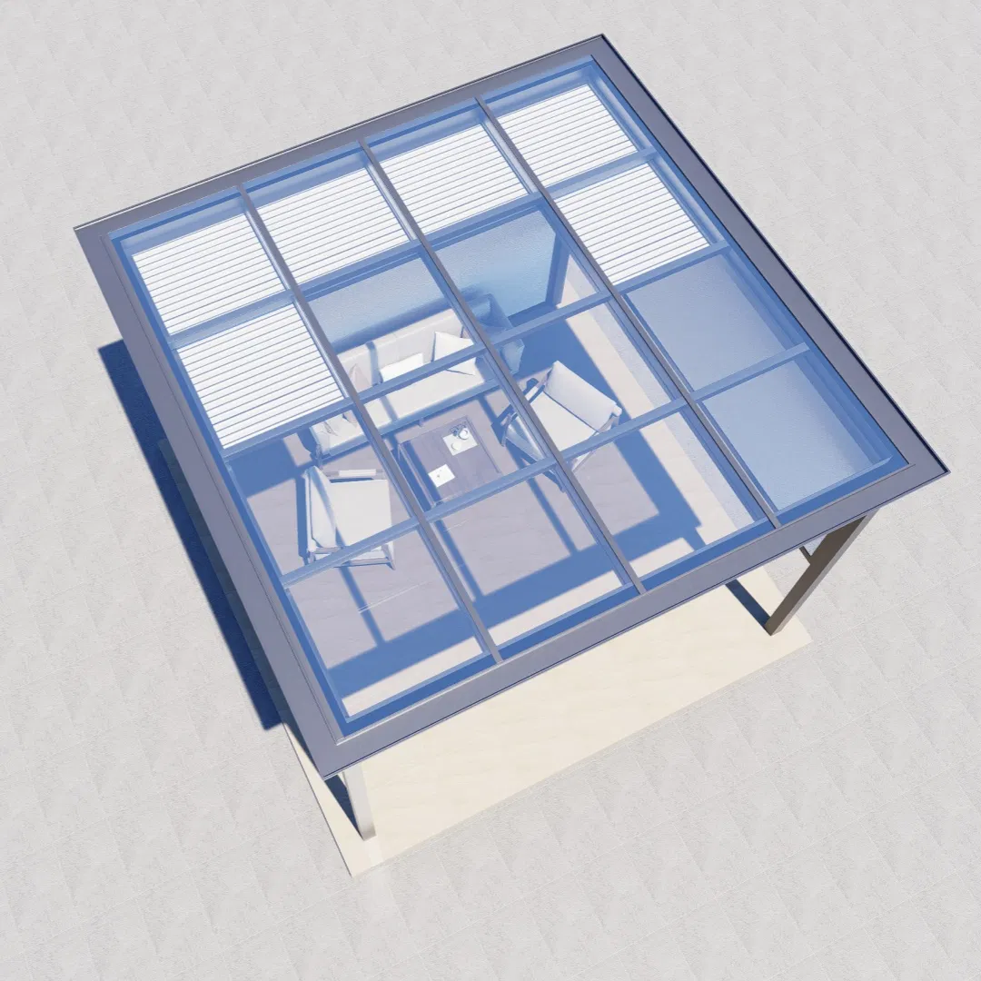 Quality Bioclimatic Electric Patio Gazebo Lightweight Portable Modern Metal Pergola Adjustable Slats Garden Photography