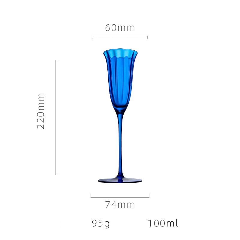 French Style Retro Lead-Free Crystal Champagne Glasses Water Cups Red Wine Goblets