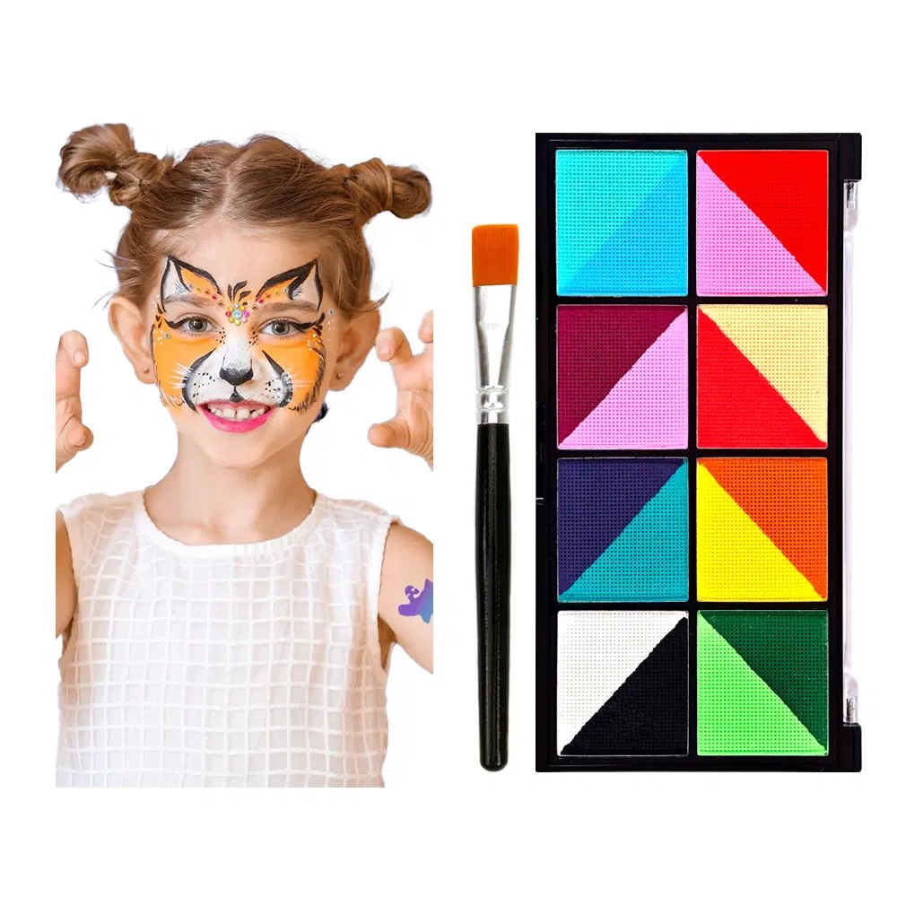 Water Based Split Cake Body Face Paint Palette Cosmetic Makeup Face Body Painting Kit for Kids Adults