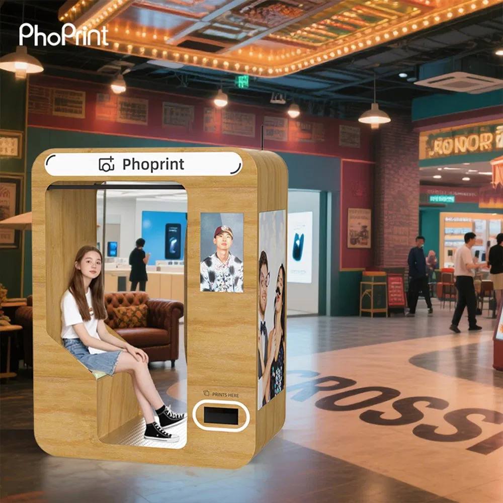 Indoor Shopping Mall Enclosed Fast Print Digital Photo Booth Beauty Camera Photo Booth
