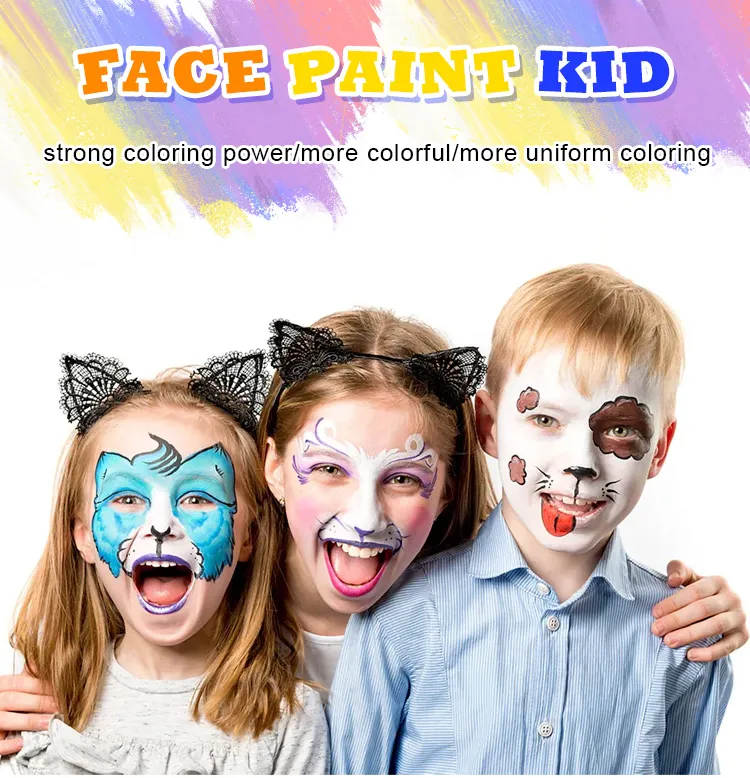 Vibrant Water-Based Face Paint Palette