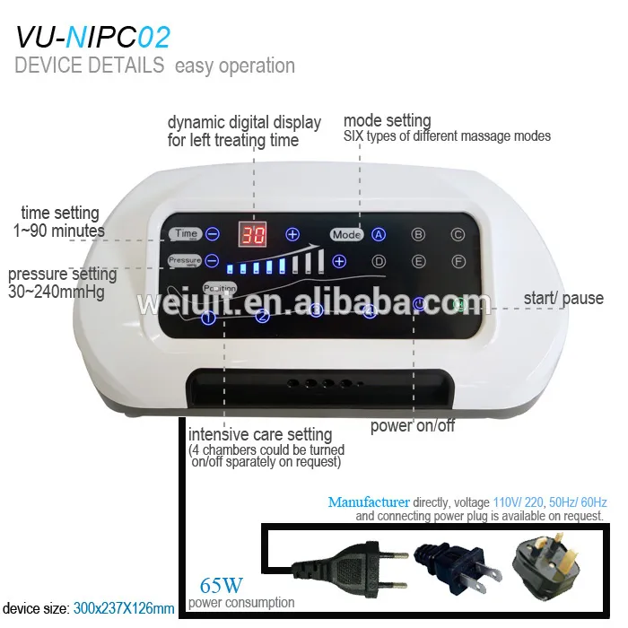 Pressotherapy Features