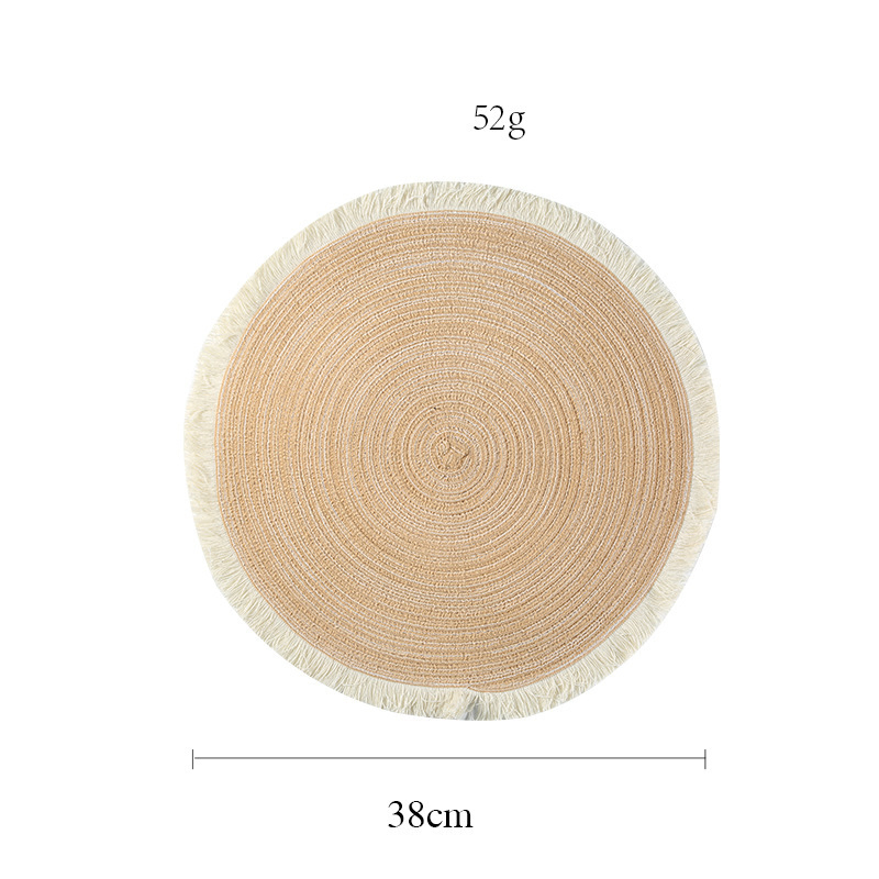 Minimalist Stylish Round Placemat Heat-Resistant Waterproof Table Mat Sublimation Products