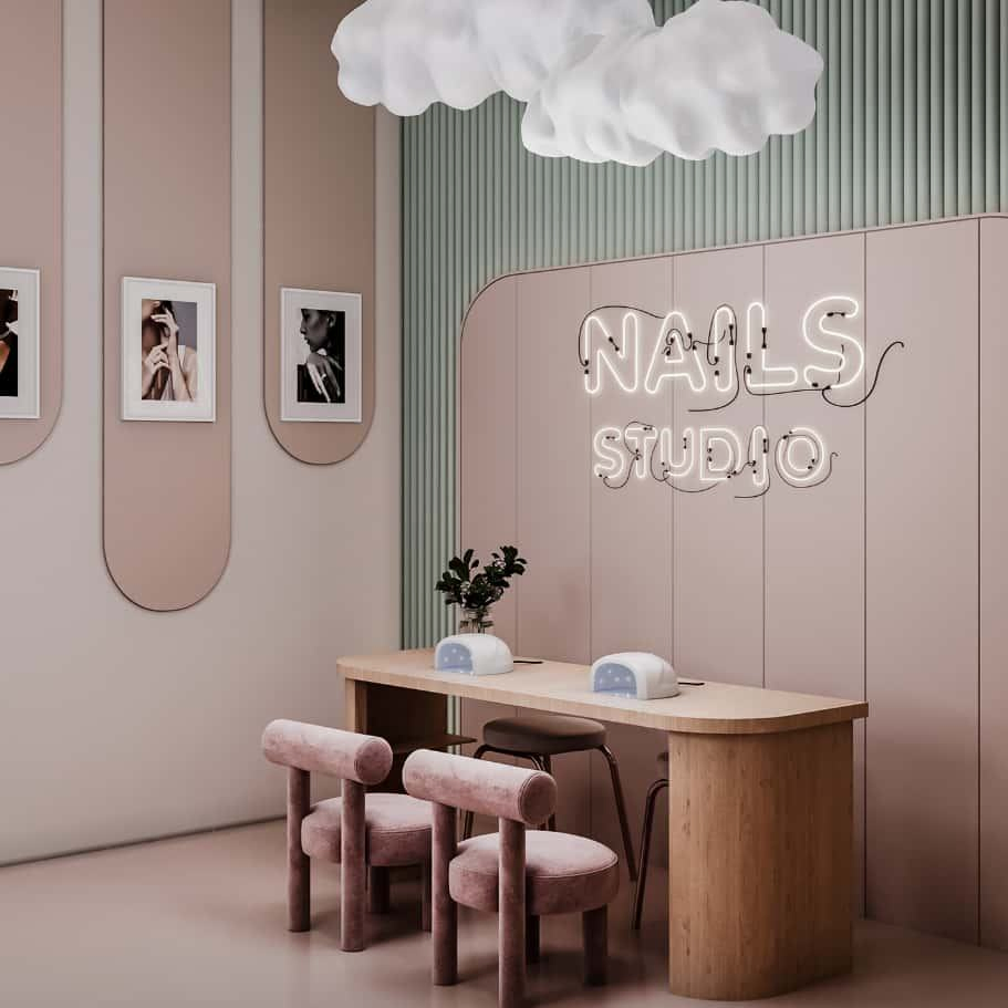 Custom Display Cabinet Beauty Salon Interior Design