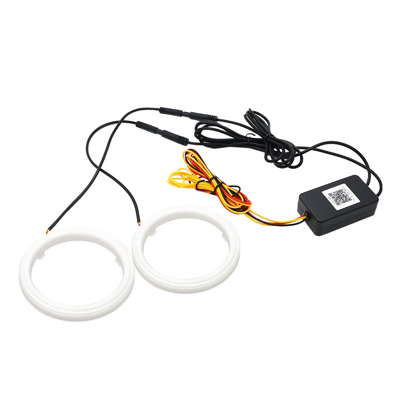 APP Control Symphony Ambient RGB Color LED Angel Eyes Circle 60mm 80mm 100mm 2 in 1 for Car Dynamic LED Headlights Fog Lights