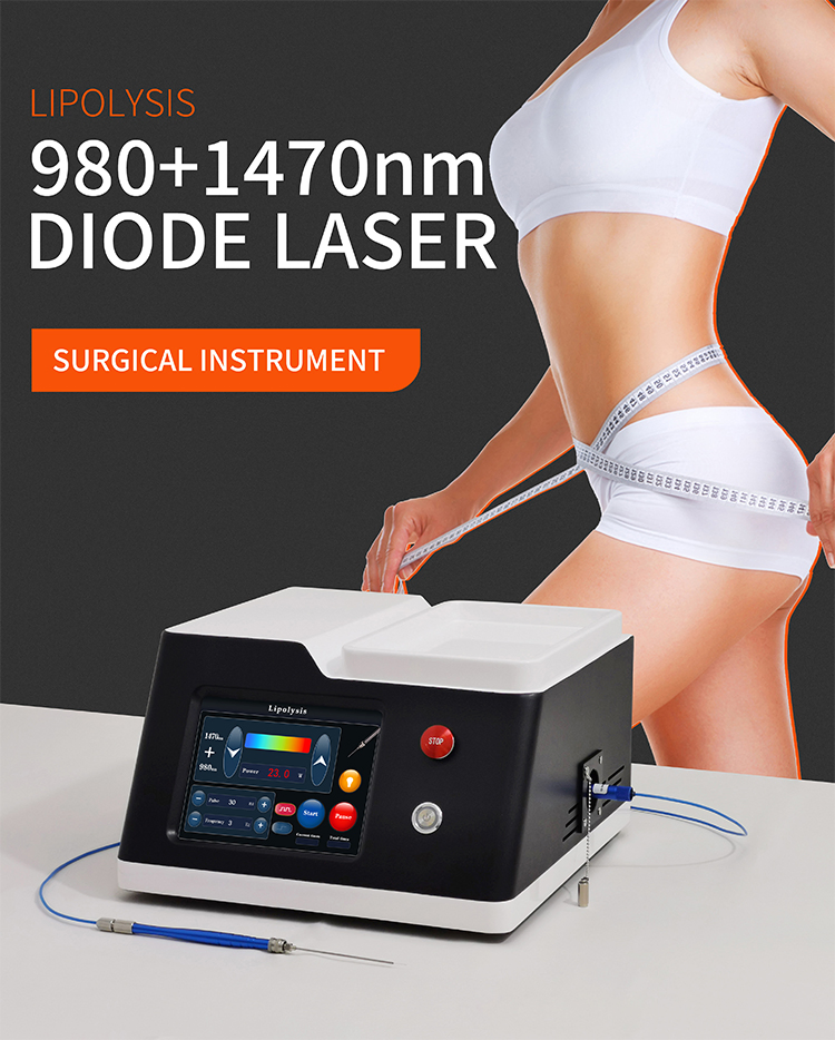 Ultra Endolitfing Machine with 980nm 1470nm Diode Laser Lipolysis Machine Skin Tightening Anti-Aging Face Lift Vascular Therapy