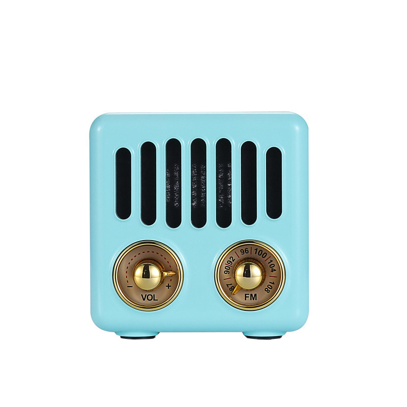 American-Style Retro Bt Speaker Mini Speaker FM Radio Music Stereo Player