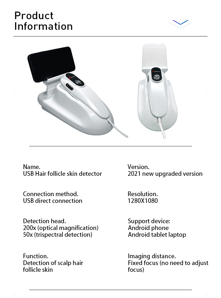 Multifunctional Skin Test Hair Scalp Analyzer Anti Hair Loss Hair Hair Facial Skin Test Skin Analyzer for Beauty Salon Digital Skin Analyzer Hair Scalp Machine