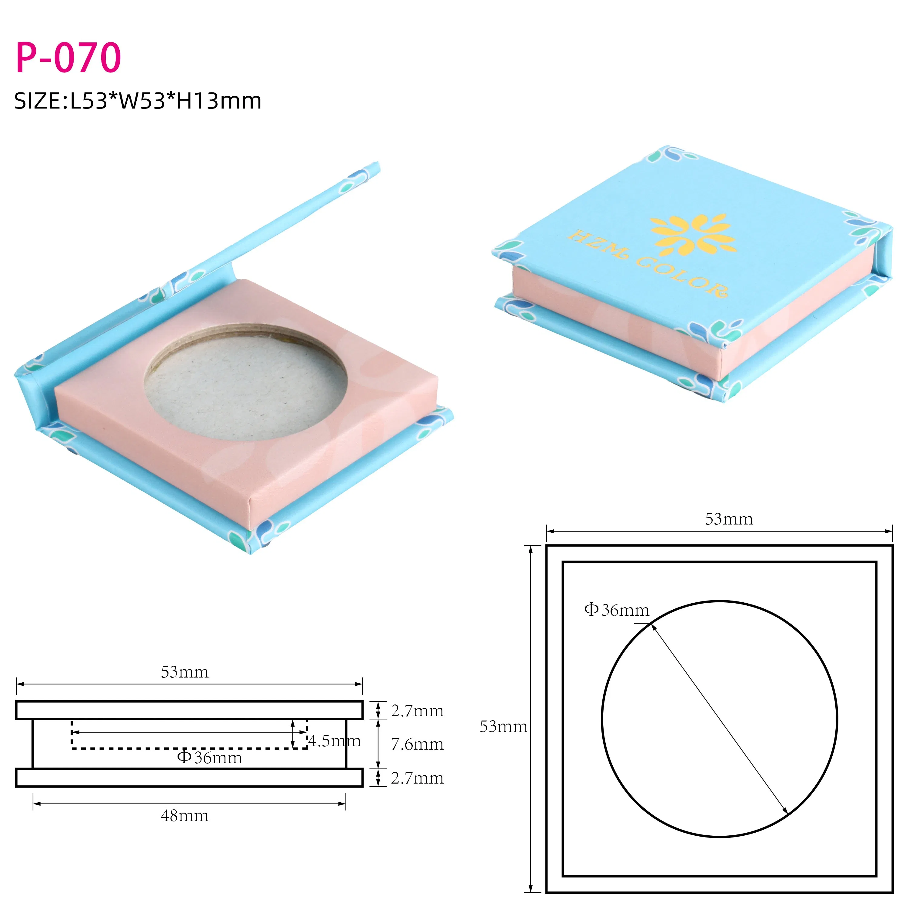 ODM Golden Color Modern Logo Customized Eyeshadow Palette Beauty Paper Eyeshadow Palette Empty