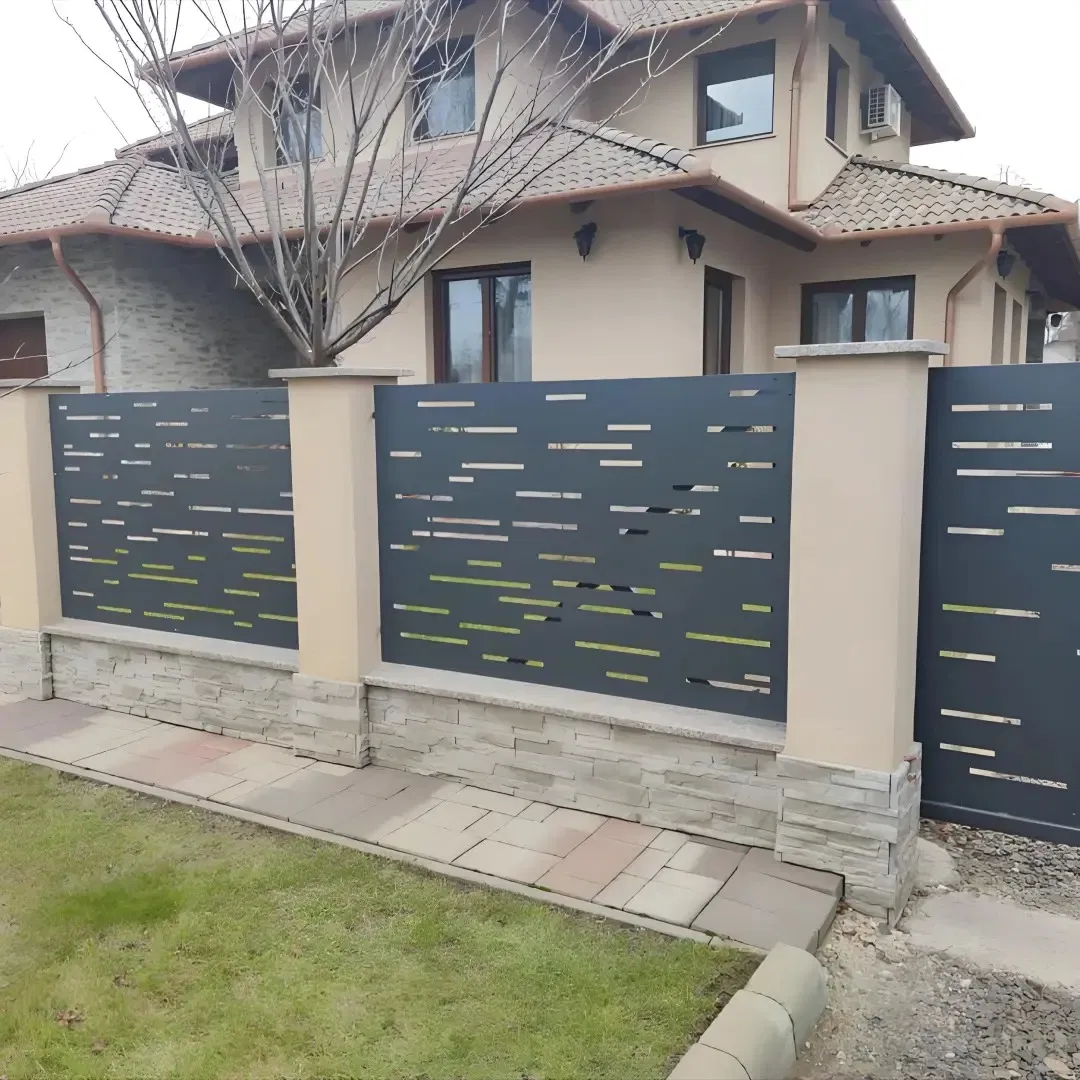 Premium Garden Fence with Wrought Iron and Modern Aesthetics