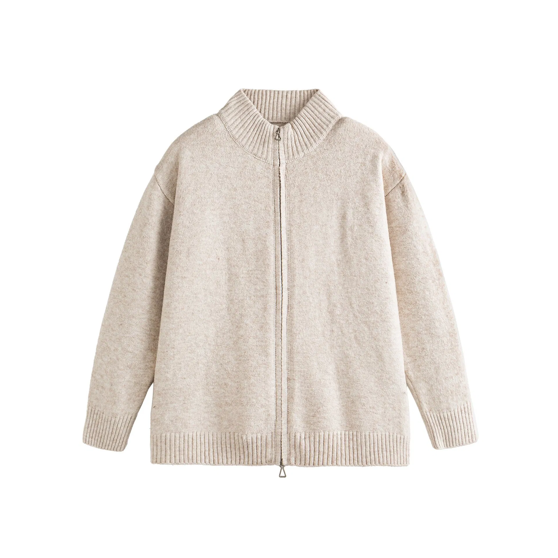 Unisex Spring Autumn Double Zip Knit Cardigan