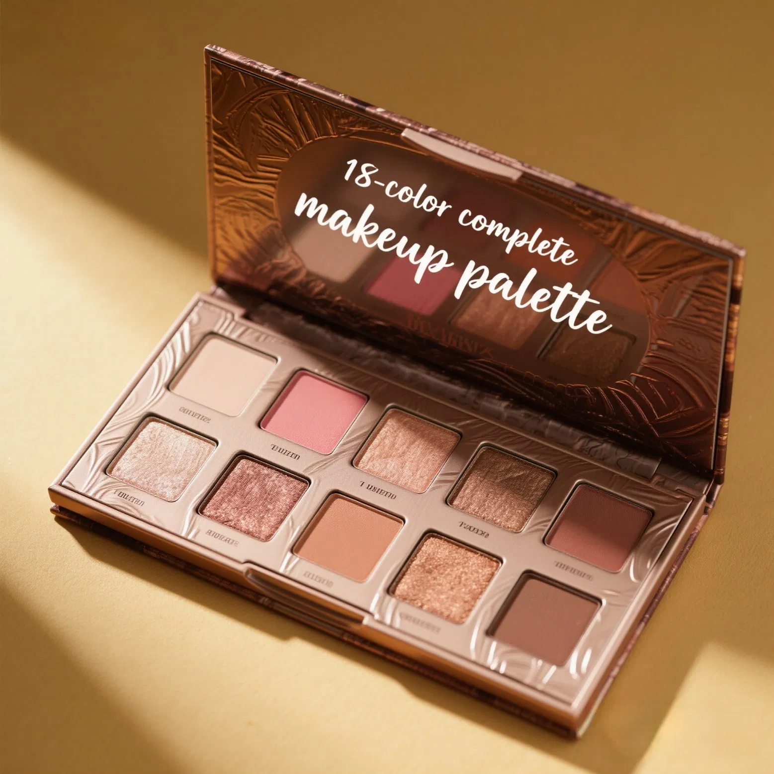 Custom Arabic Script Themed 5-Color Eyeshadow Palette for Middle East Consumers