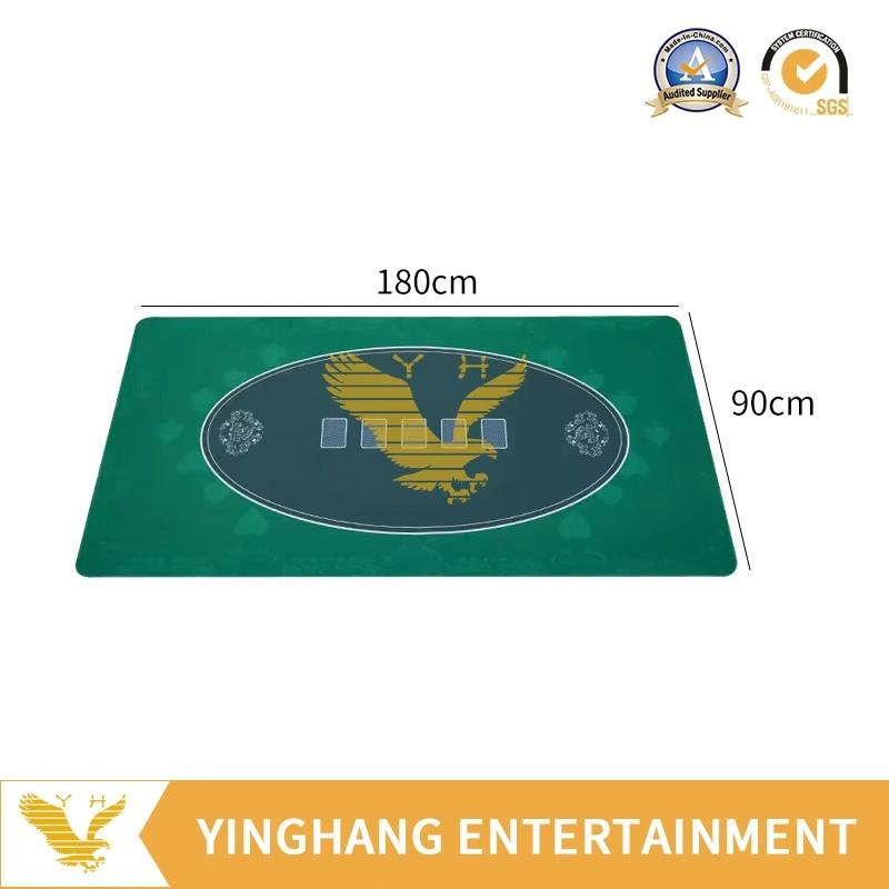 Yh Easy to Carry Blackjack Poker Layout Rubber Mat Casino Simple Poker Table Top