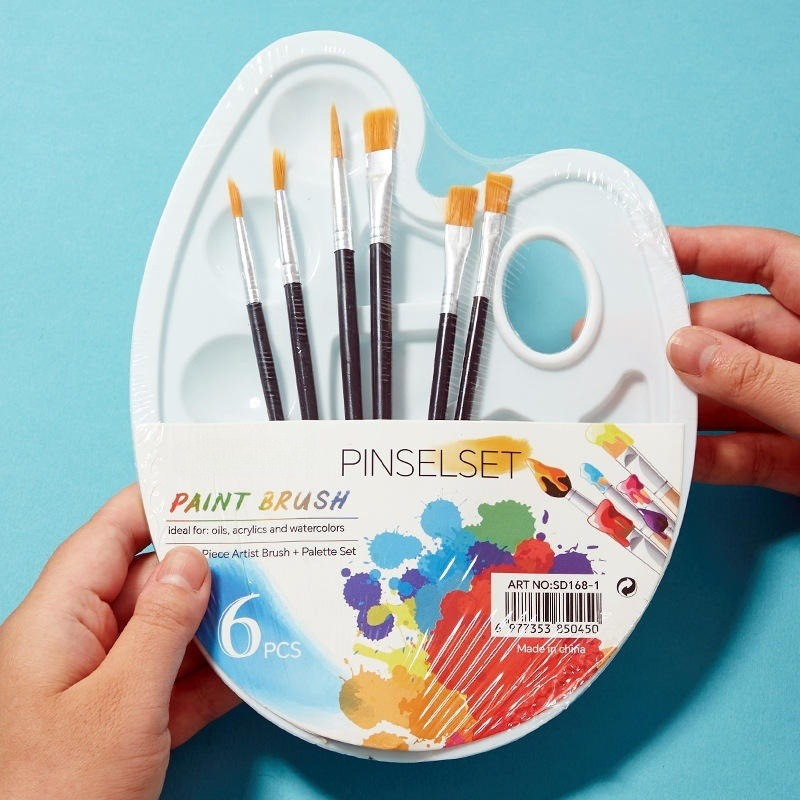 Color Palette Brush Set Plastic Multi-Grid Art Painting Supplies Wholesale