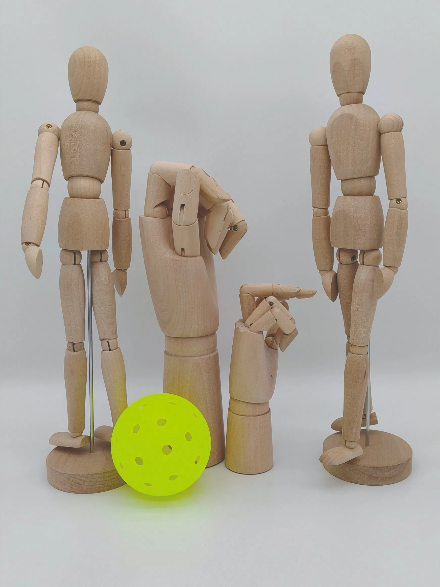 Wood Artist Drawing Mannequin Model, Wood Man, Wood Hand, with Flexible Body, for Drawing Sketching, Decor Office, Home, Study