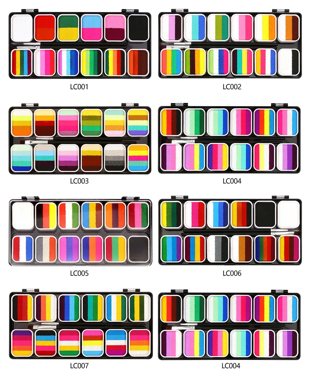 Water Based Split Cake Body Face Paint Palette Cosmetic Makeup Face Body Painting Kit for Kids Adults