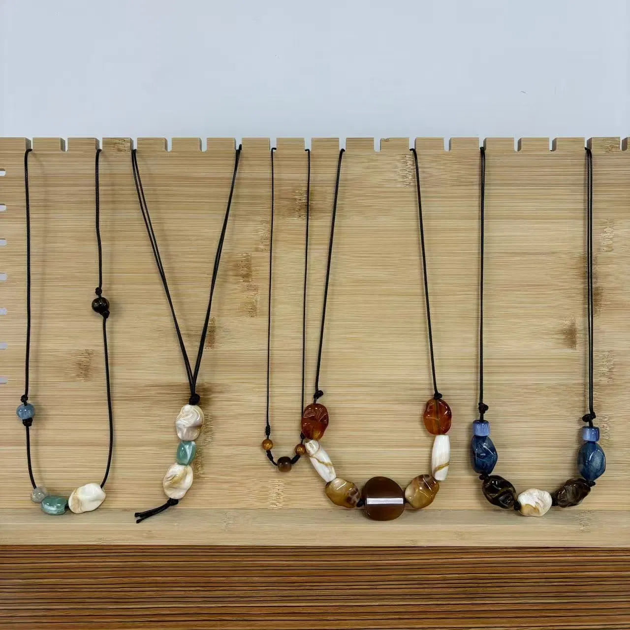 Resin Retro National Style Long Sweater Chain Necklace