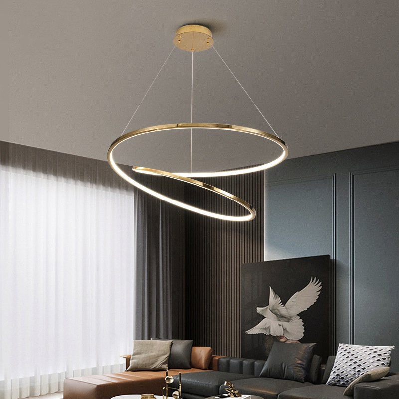 New Products Modern Nordic Minimalist LED Light Luxury Stainless Steel Pendant Light for Hall Living Room Pendant Lamp (P5014)