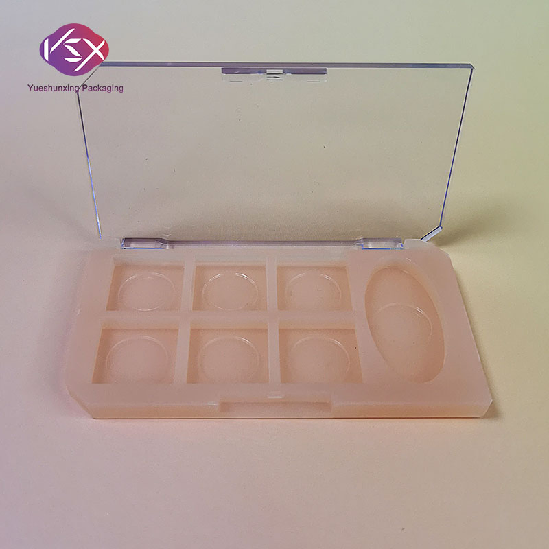 Yueshunxing Seven-Color Eye Shadow Compact Empty Powder Blusher Highlighter Box Plastic Eyeshadow Palette