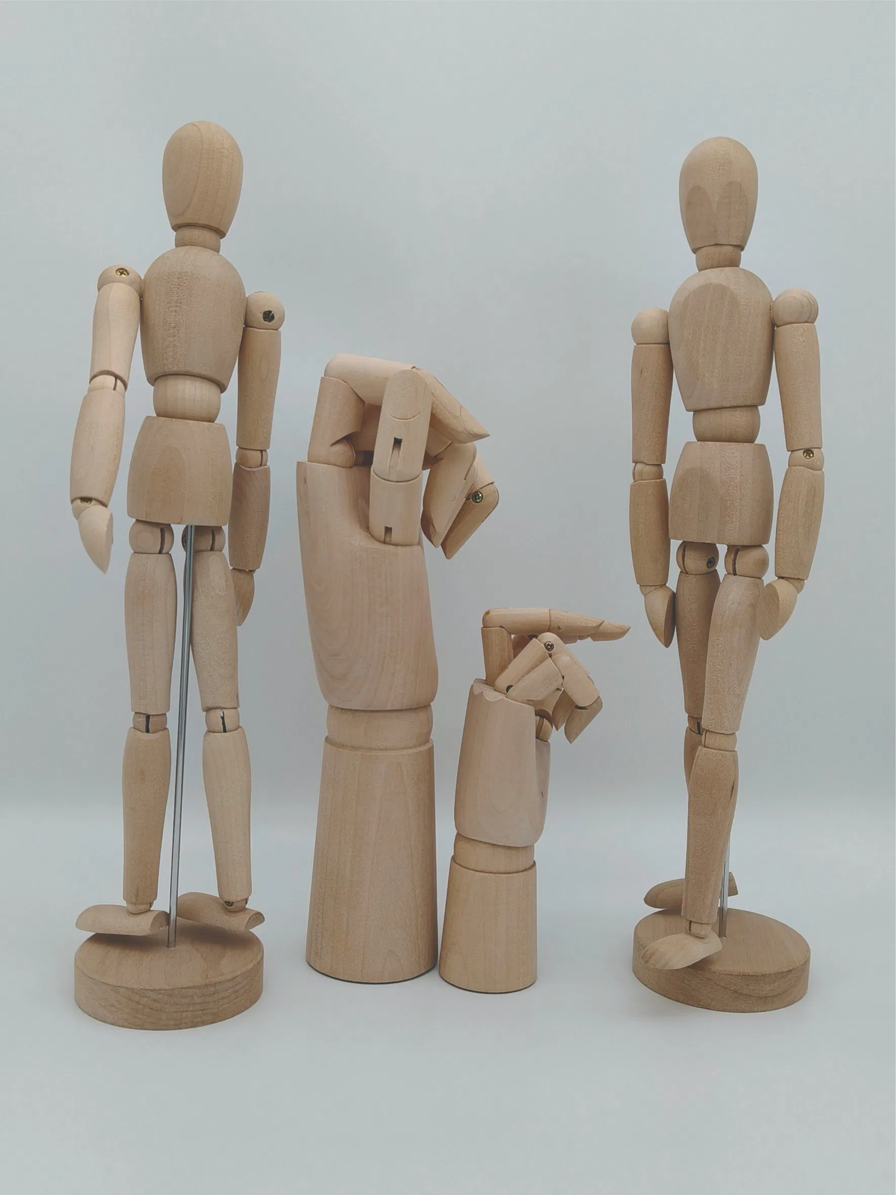 Wood Artist Drawing Mannequin Model, Wood Man, Wood Hand, with Flexible Body, for Drawing Sketching, Decor Office, Home, Study