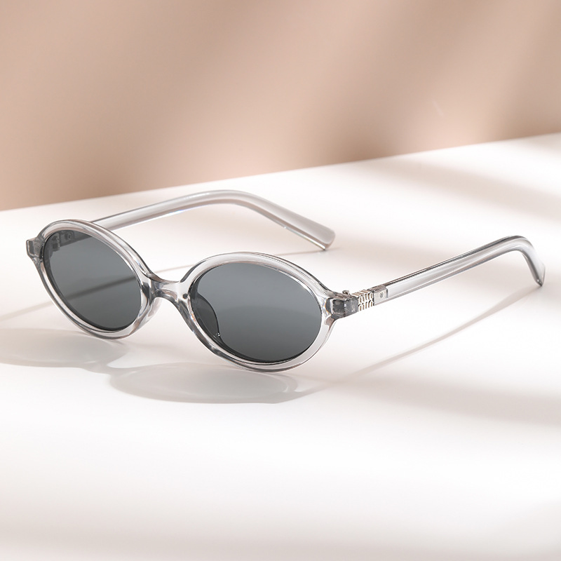 Star Style Narrow Frame Retro Oval Tortoiseshell Frame, Women's Sunshade and UV Resistant Sunglasses