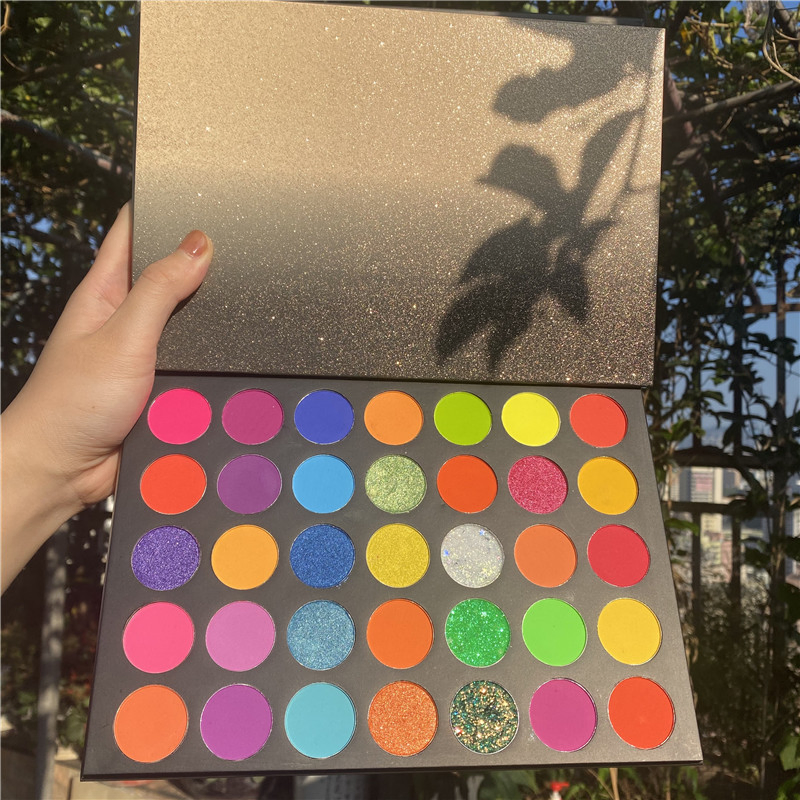 35 Colors Eyeshadow Customize Your Own Brand Glitz Eye Shadow Palette