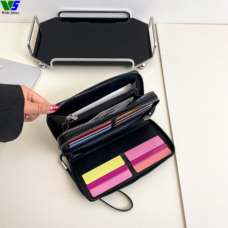 Wide Silver New Product Unique Simple Carteiras Masculina De Couro Original 2023