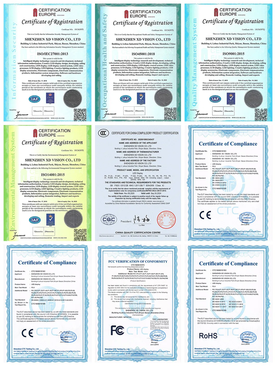 Certificates